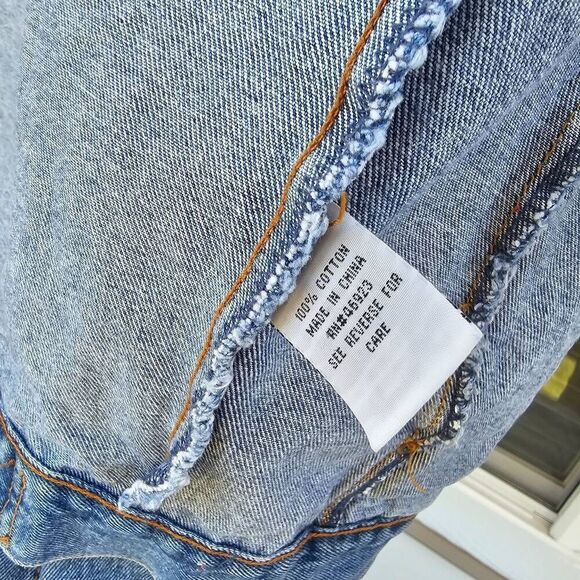 Vintage Riviera Hotel Casino Las Vegas Denim Jacket Circe Jeans Size L 90s Embro - Picture 10 of 11